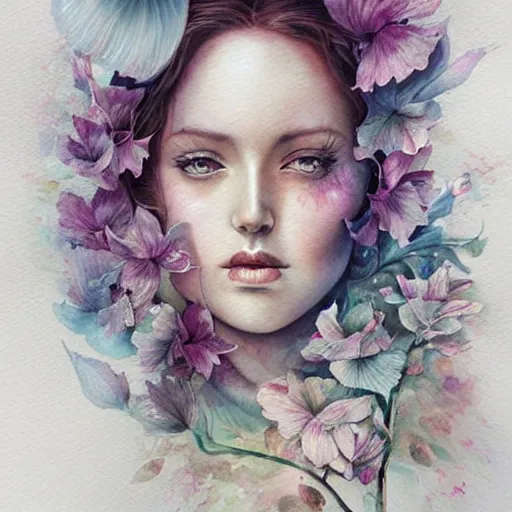 Prompt: watercolor illustration of a serene landscape by anna dittmann, by marco mazzoni, by stephanie law,