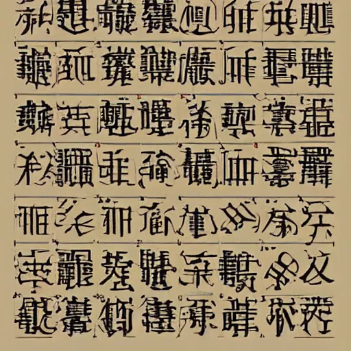 Image similar to the english alphabet, inspired by mandarin mongolian and cherokee scripts