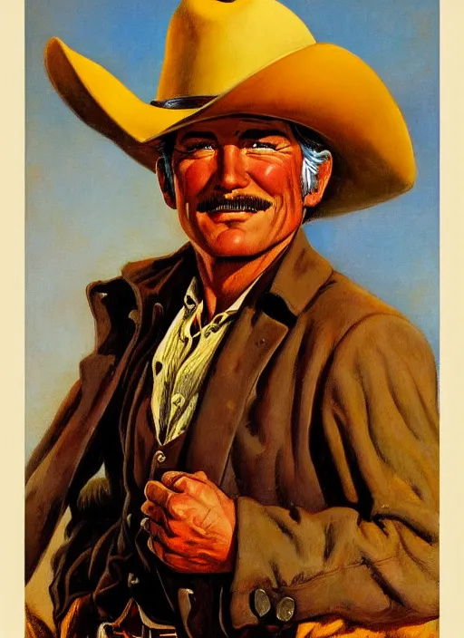 Image similar to old west cowboy. portrait by jean giraud and anton otto fischer and john philip falter and will eisner and gil elvgren