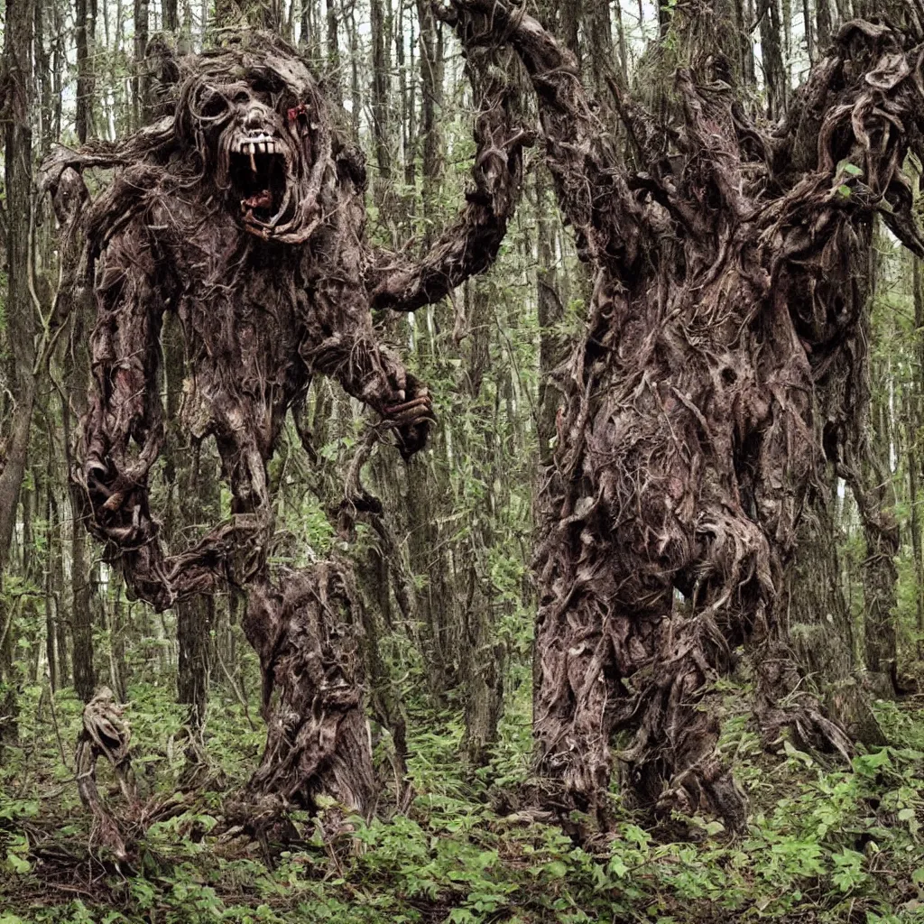 Image similar to forest, horrifying creature