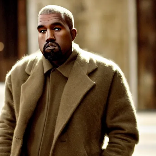 Image similar to kanye playing karl marx in a movie, photo