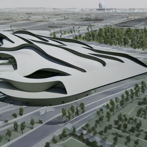 Prompt: desgin for school in iraq by zaha