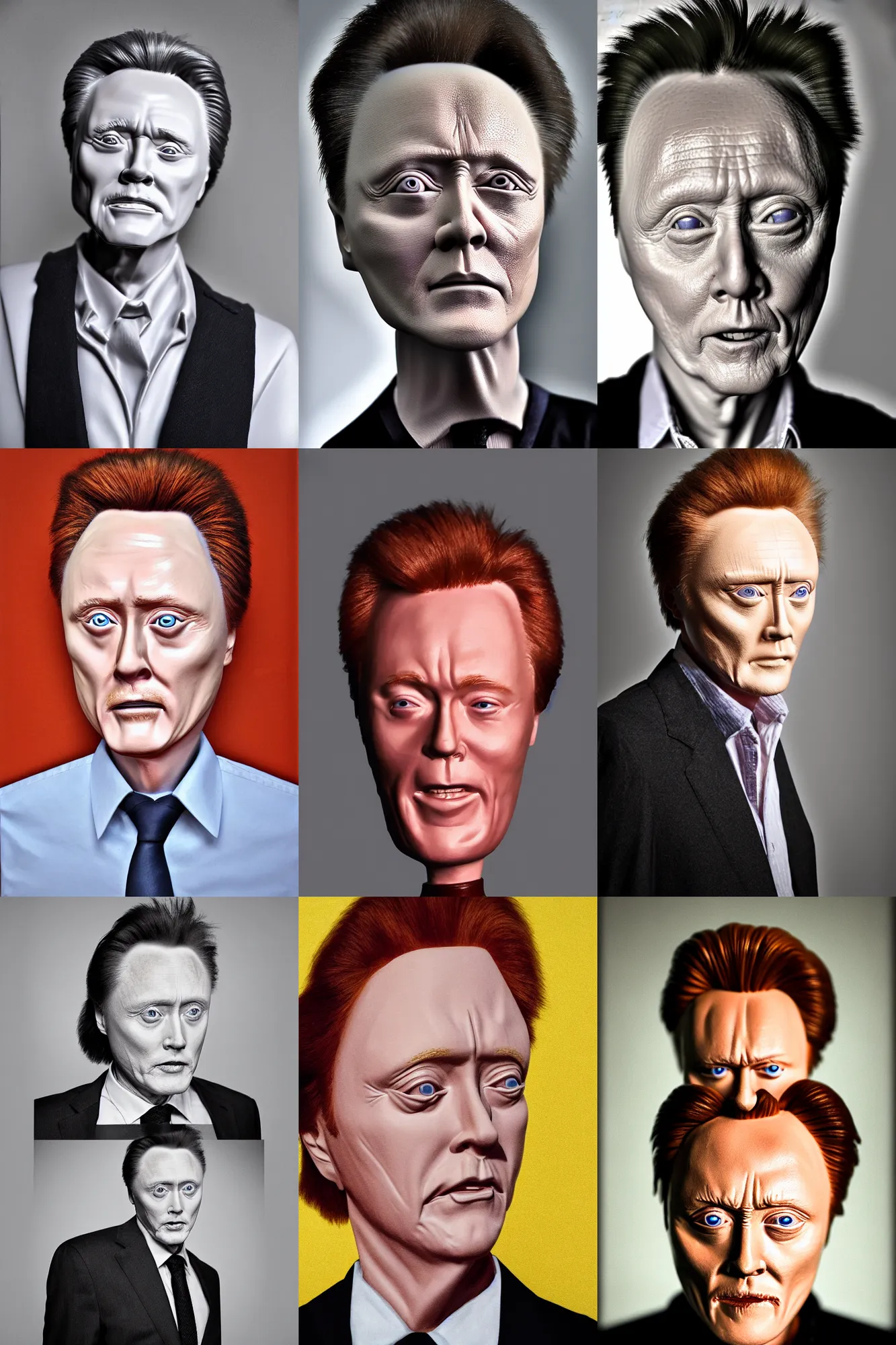 Prompt: christopher walken mixed with conan o'brien, hyper realism, 5 0 mm, photo