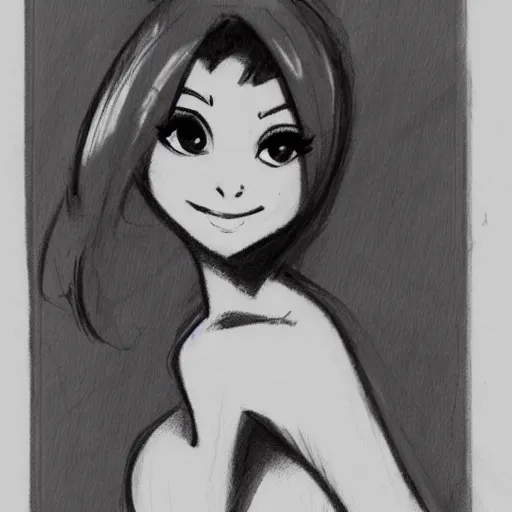 Image similar to milt kahl sketch of victoria justice with kim kardashian body