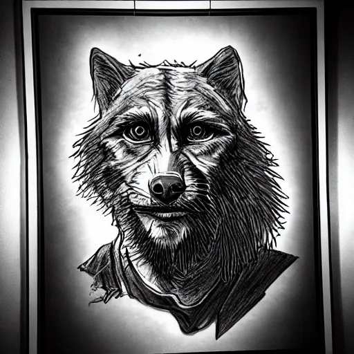 Image similar to photo portrait of drunk hobo artist drawing furries for booze, symmetry, awesome exposition, very detailed, highly accurate, intricate, professional lighting diffracted lightrays, 8 k, sense of awe