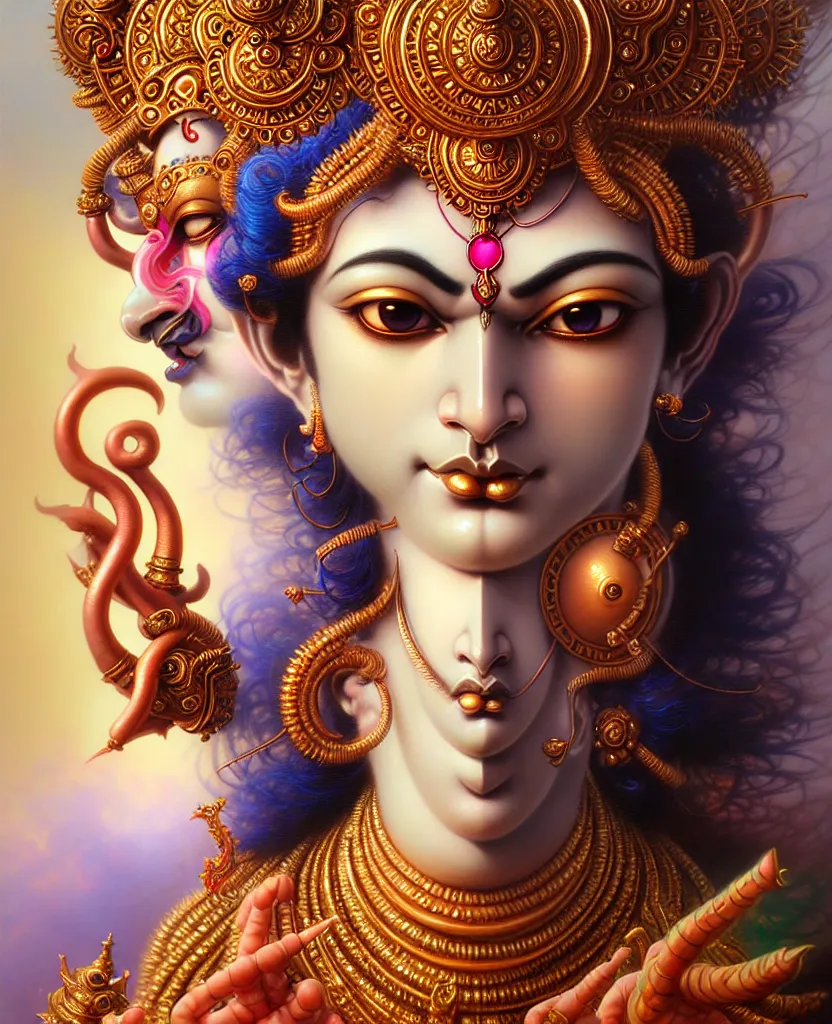 beautiful hindu god romantic krishna fantasy character | Stable ...
