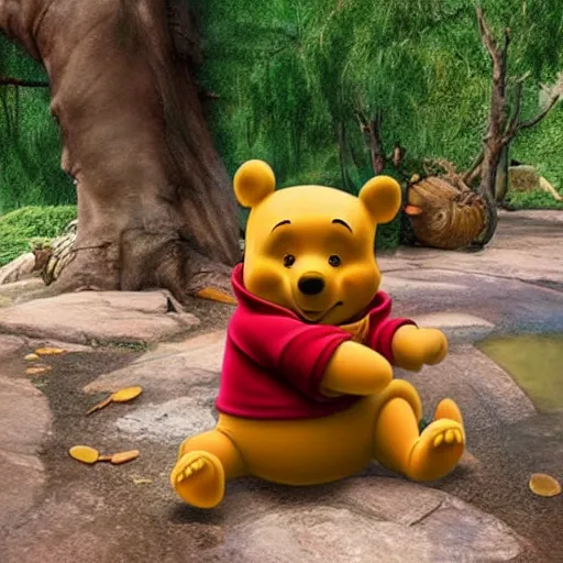 Prompt: Winnie the Pooh, China