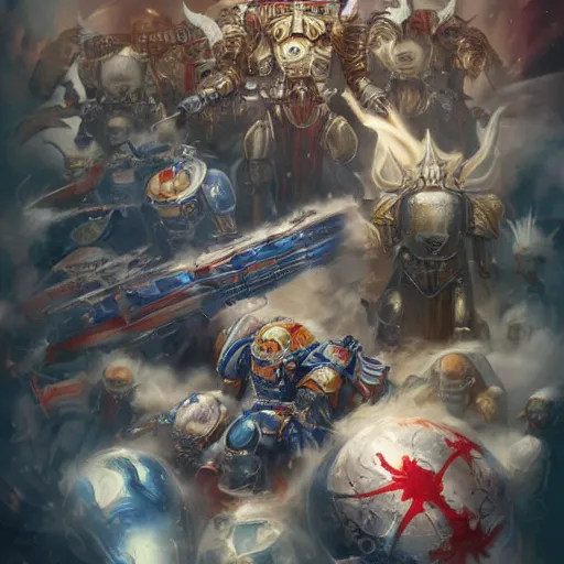 Prompt: donald trump as the emperor of humanity from warhammer 40k made by stanly artgerm lau wlop rossdraws james jean andrei riabovitchev marc simonetti