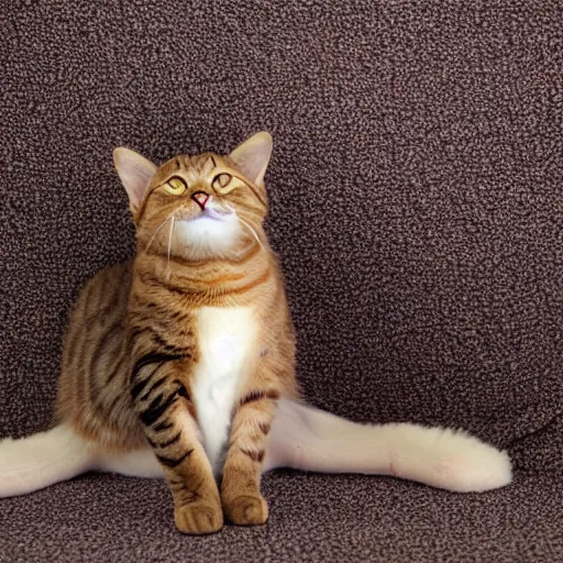 Image similar to cat yawning and stretching