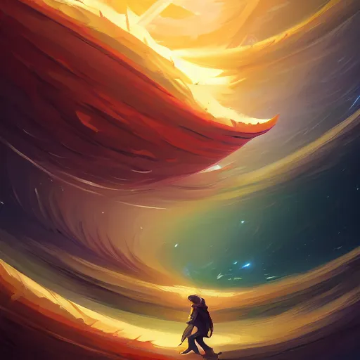 Prompt: the laws of physics break down and there only an infinite present, in which all points in time are equally real. beautiful andreas rocha abstract space illustration trending on artstation