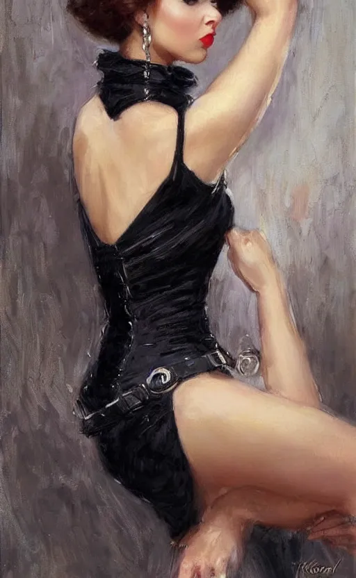 Image similar to Black widow. By Konstantin Razumov, highly detailded