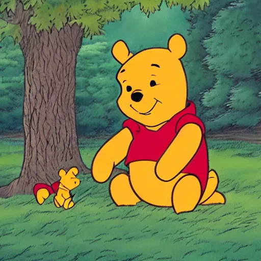 Prompt: Winnie the Pooh in the style of Ghibli