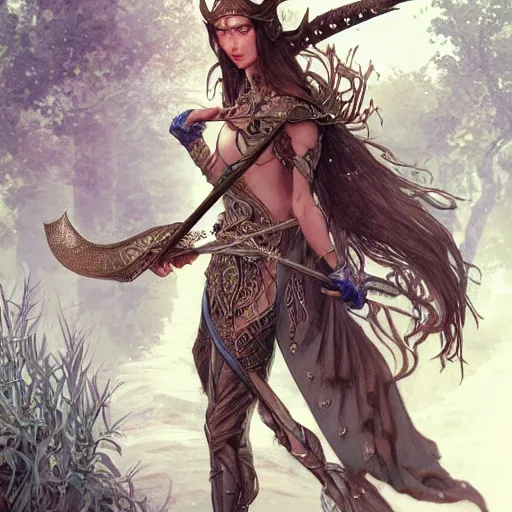 Image similar to a photograpic of elven archers, cute, fantasy, intricate, elegant, highly detailed, digital painting, artstation, concept art, smooth, sharp focus, illustration, art by artgerm and H R Giger and alphonse mucha