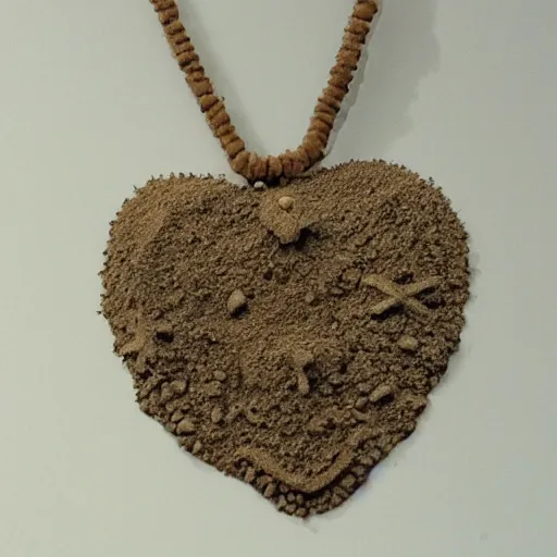 Image similar to beautiful amulet made from sand and dirt, symbolizing marriage