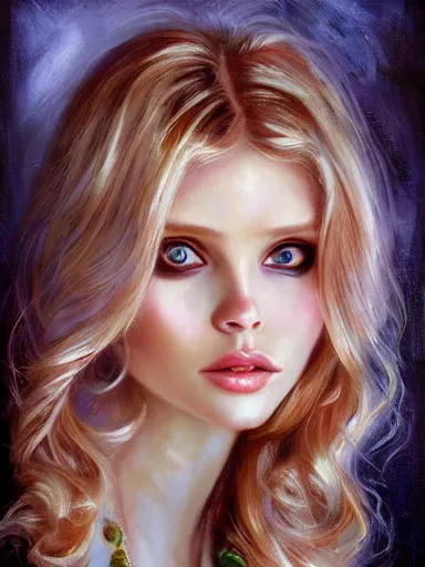 Prompt: portrait of abbey lee by laura sava