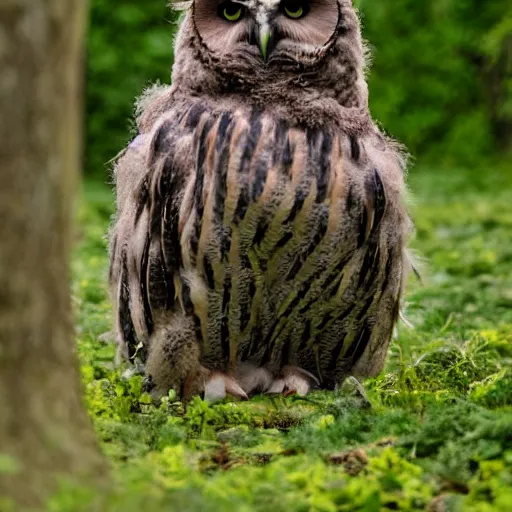 Image similar to an owlbear, nature photography