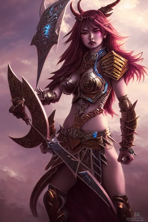 Image similar to sakimi chan, fantasy armor, detailed face, tony sart, sophie anderson