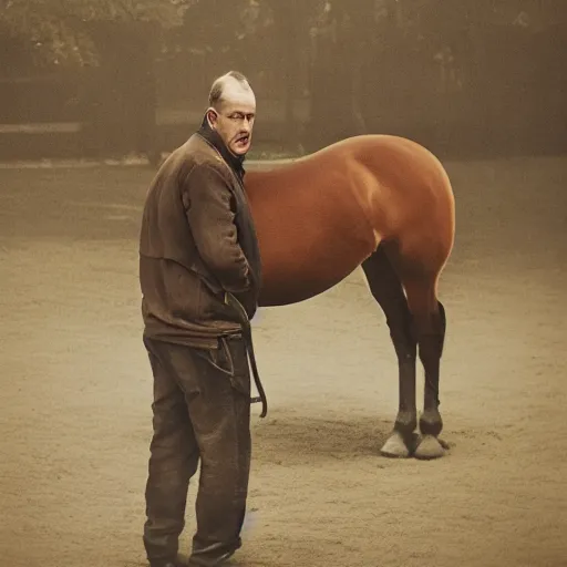 Image similar to man under horse