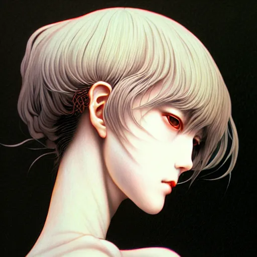 Image similar to prompt : hyperrealist photorealistic 3 d render of persona soft light portrait by takato yamamoto, mecha accessories, otaku gangasta, inspired by fables, realistic face, smooth face feature, intricate oil painting, high detail, sharp high detail, manga and anime 2 0 0 0