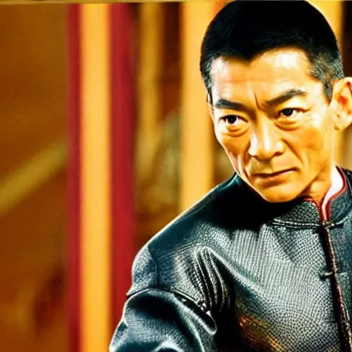 Image similar to Andy Lau as Wong Fei Hung , movie scene