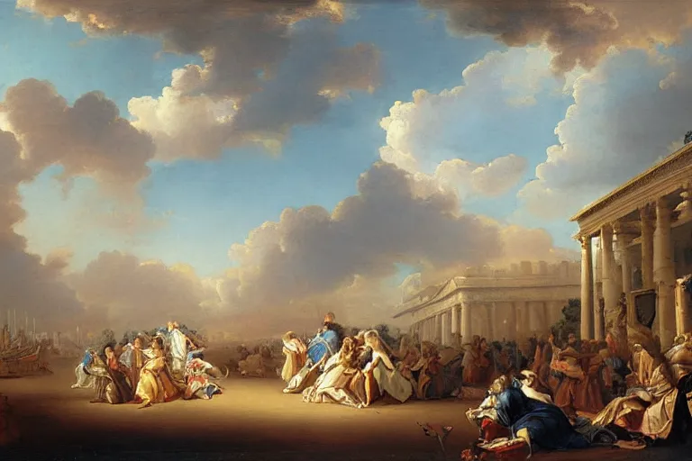 Prompt: painting of heaven by martiniere stephan