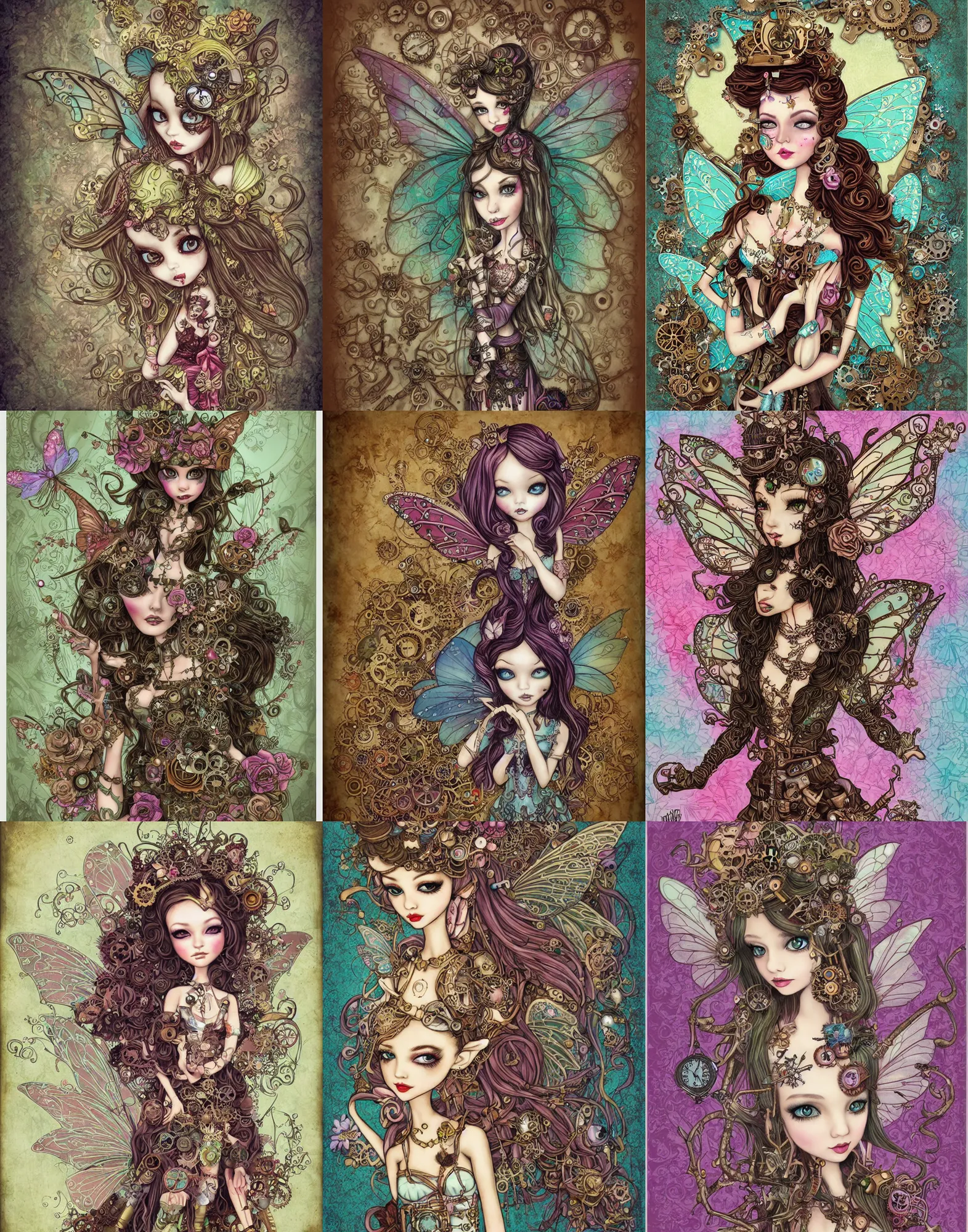 Image similar to steampunk fairy princess, by Jasmine Becket-Griffith