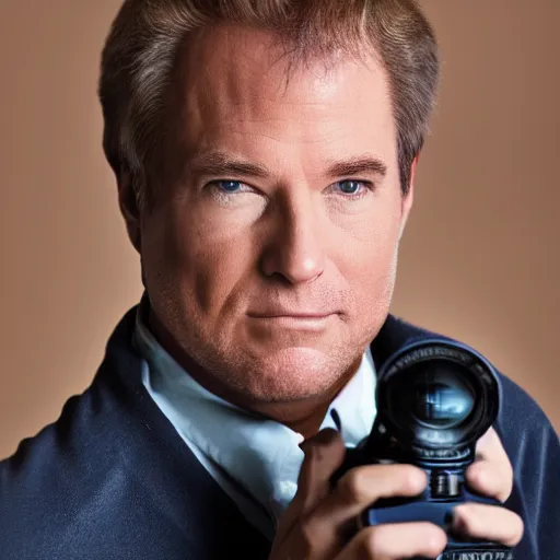 Image similar to dslr photography of captain james t kirk, head and shoulders photography, cinematic, studio portrait