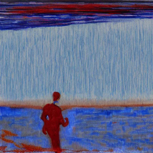 Prompt: sadness, no people, minimalism, impressionist art