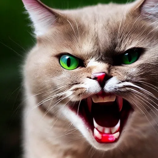 Prompt: Angry cat.