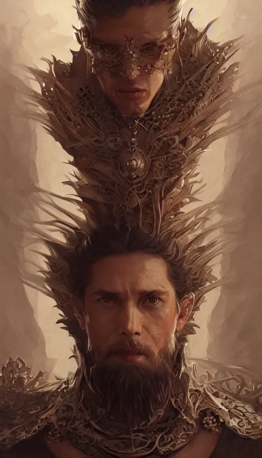 Image similar to motaro, fame of thrones, fibonacci, sweat drops, intricate fashion clothing, insane, intricate, highly detailed, surrealistic, digital painting, artstation, concept art, smooth, sharp focus, illustration, Unreal Engine 5, 8K, art by artgerm and greg rutkowski and alphonse mucha