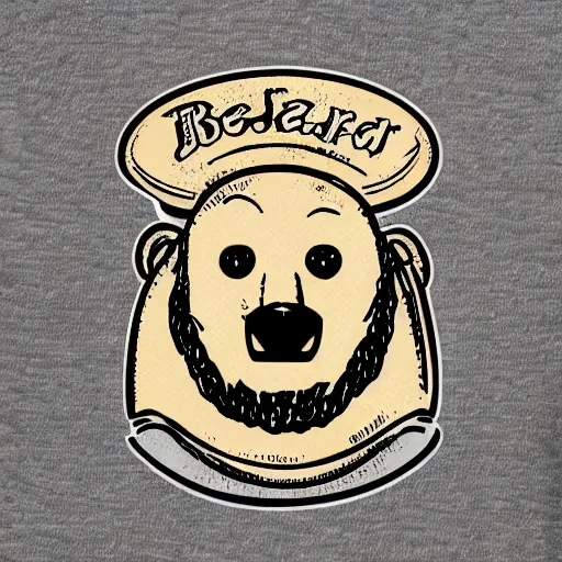 Image similar to a bored bare bearded beer bear