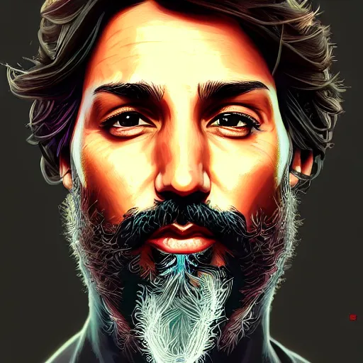 Prompt: portrait justin trudeau hybrid jagmeet singh mix, sci - fi and fantasy, intricate highly detailed digital painting, artstation, concept art, smooth and sharp focus, illustration, art by tan zi and ayanamikodon and alphonse mucha and wlop