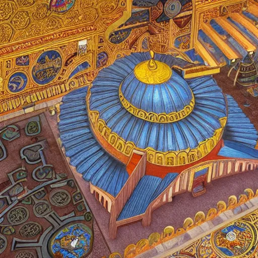 Prompt: a highly detailed painting of the hagia sophia and the done of the rock in a vaporwave style, ultrawide lense, aerial photography, unreal engine, exquisite detail, 8 k, art by greg rutkowski and alphonse mucha