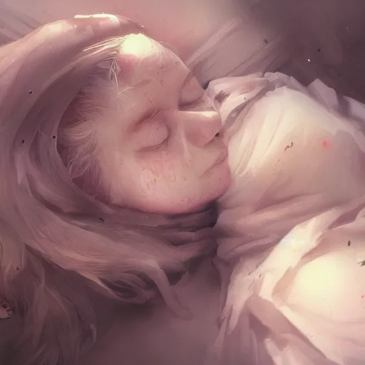 Image similar to sleep, creepy, digital art, artstation, cgsociety, masterpiece