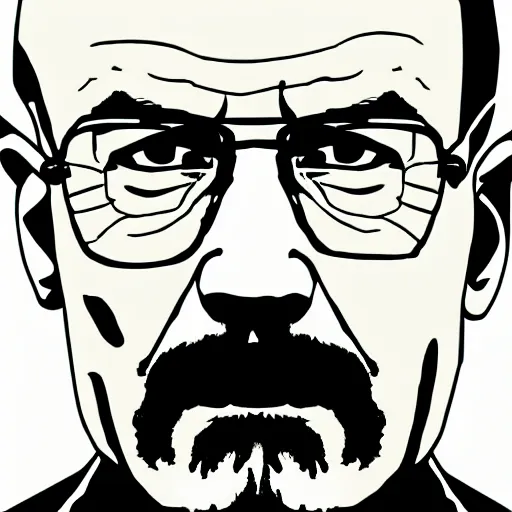 Image similar to ms paint depiction of walter white