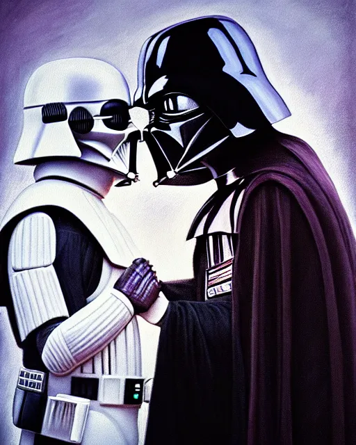 Image similar to pastel painting portrait of darth vader force choking a man, high production value, intricate details, high resolution, hdr, high definition, masterpiece, realistic, ultrarealistic, highly detailed, hd, sharp focus, non blurry, sharp, smooth