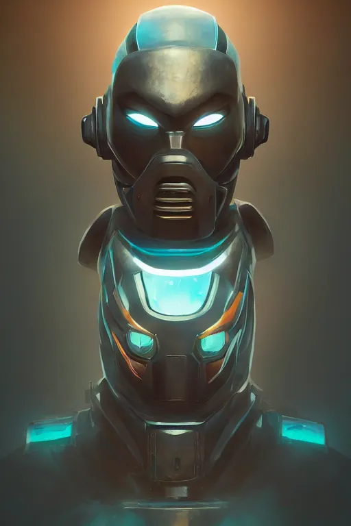 Image similar to epic mask helmet robot ninja portrait stylized as fornite style game design fanart by concept artist gervasio canda, behance hd by jesper ejsing, by rhads, makoto shinkai and lois van baarle, ilya kuvshinov, rossdraws global illumination radiating a glowing aura global illumination ray tracing hdr render in unreal engine 5