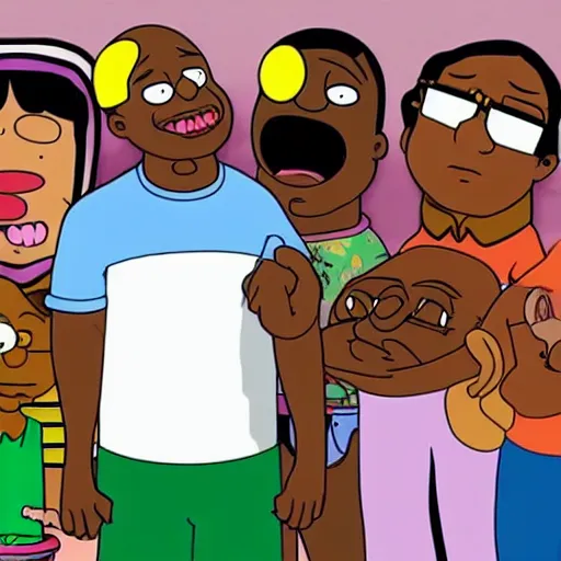 Image similar to tyler the creator in the style of family guy