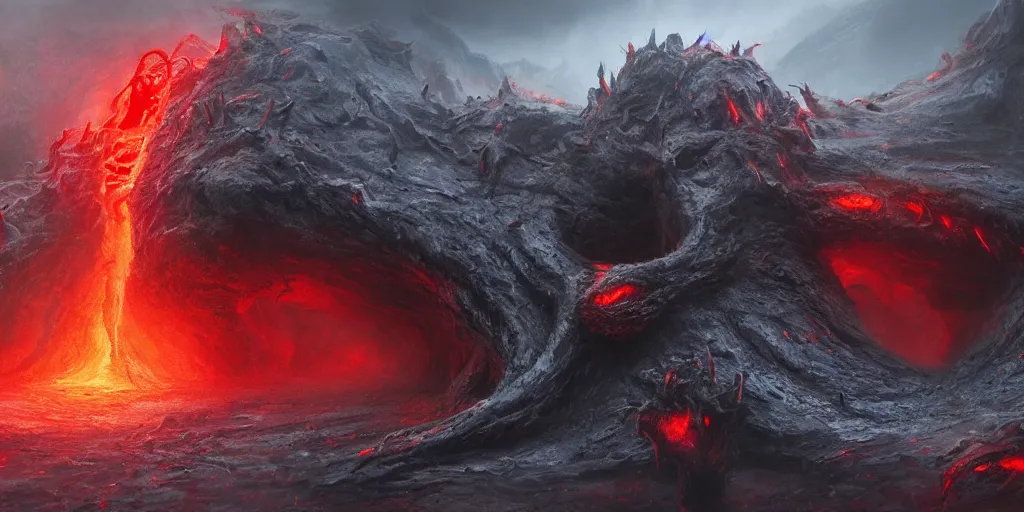 Prompt: Claws of hell emerging from a hole in the earth, concept art, surreal, red colors, terrifying, digital painting, trending on artstation, highly detailed, epic composition, 8k UHD