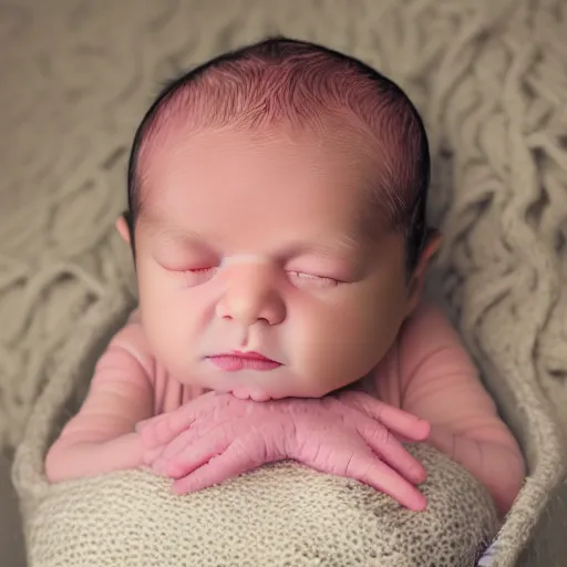 Image similar to beautiful photography of a old man as newborn, pastel colors, hyper realistic, 8 0 mm, studio lighting