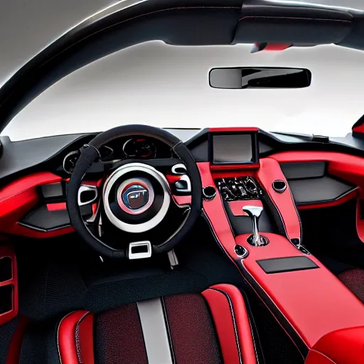 Prompt: sports car unique interior design