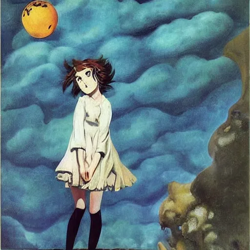 Image similar to anime by dorothea tanning