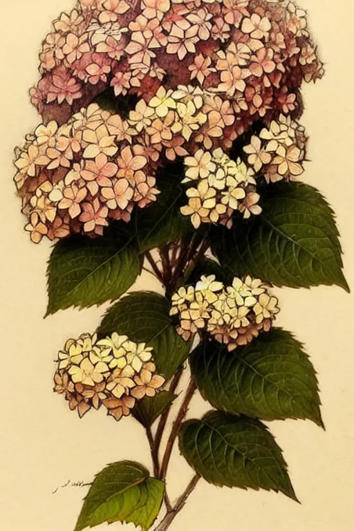 Image similar to ( ( ( ( ( 1 9 5 0 s retro hydrangea. muted colors. ) ) ) ) ) by jean - baptiste monge!!!!!!!!!!!!!!!!!!!!!!!!!!!!!!