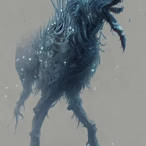 Image similar to a beautiful new creature from folklore, clear detailed view. ethereal fantasy art by greg rutkowski