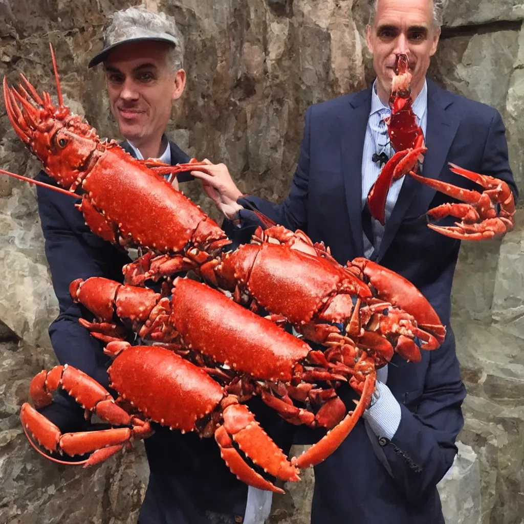 Prompt: Jordan Peterson as a lobster