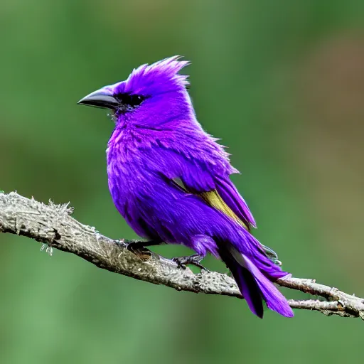 Prompt: purple furbird