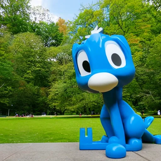 Image similar to Maquette of Bluey in Central Park