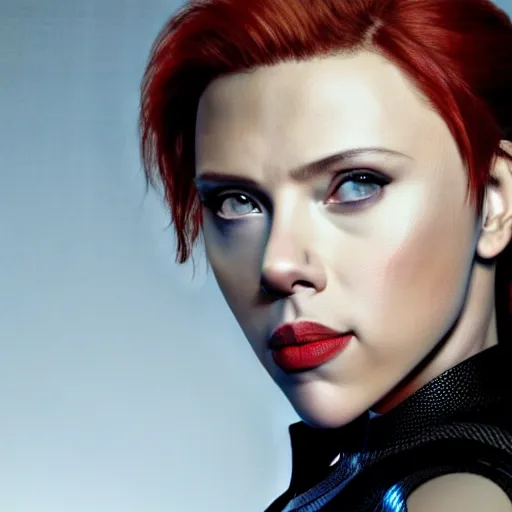 Image similar to scarlett johansson as black widow in the avengers on 2012 in real life