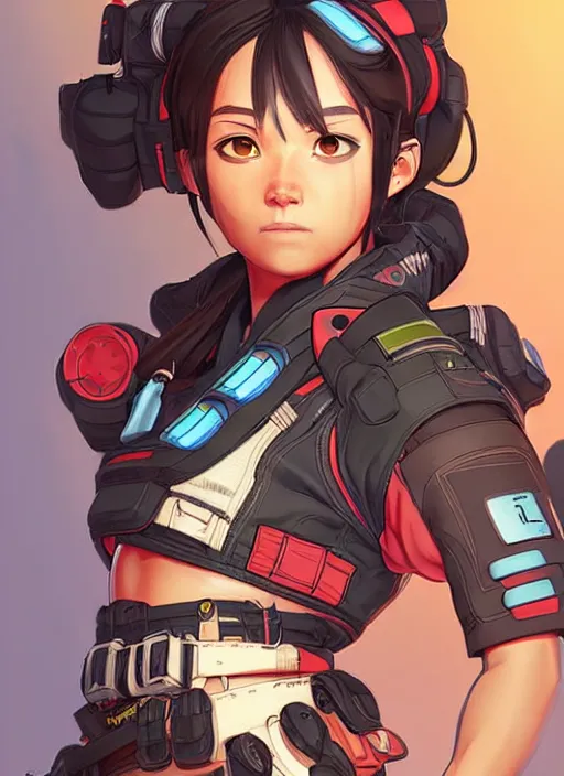 Image similar to New Apex Legends anime characters digital illustration portrait design by, Artgerm detailed, soft lighting