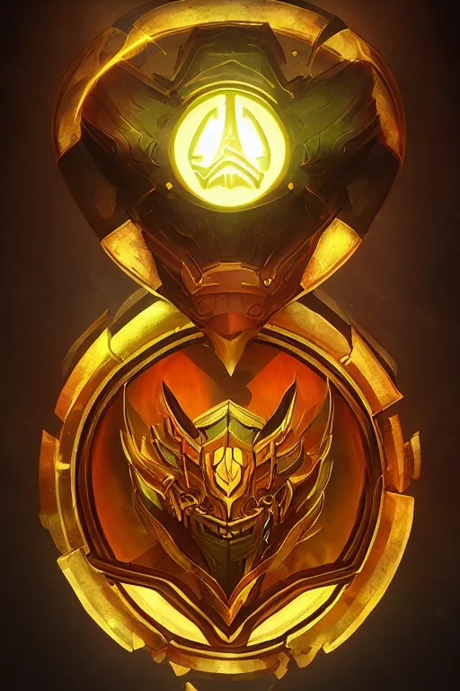 Image similar to shield fantasy epic legends game icon stylized digital illustration radiating a glowing aura global illumination ray tracing hdr fanart arstation by ian pesty and katarzyna da „ bek - chmiel